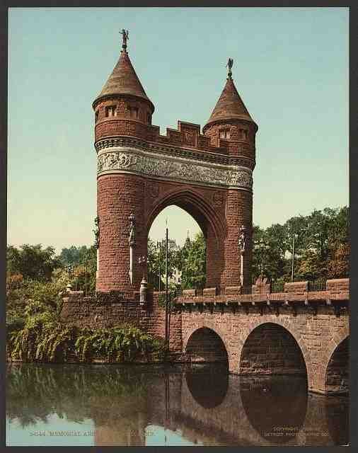Vintage Memorial Arch Hartford Conn A4 Photo Print