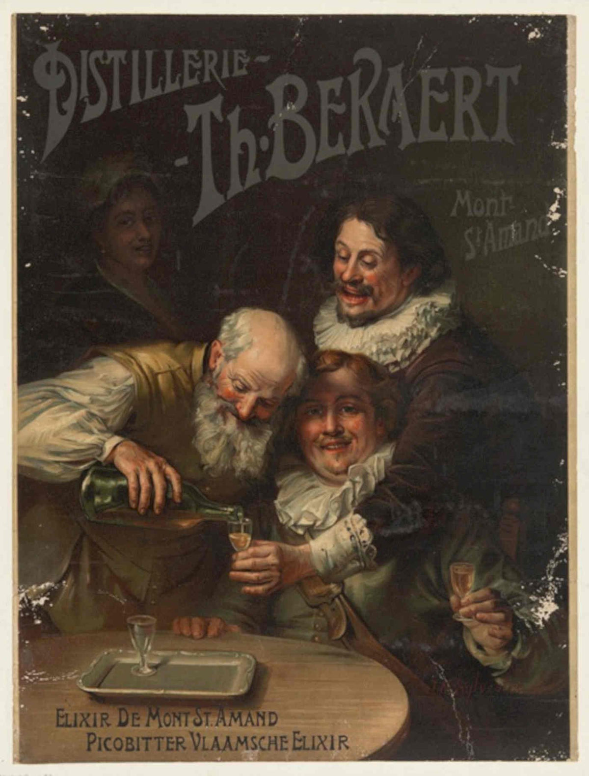 Vintage Men Drinks Vintage Retro Advert Poster