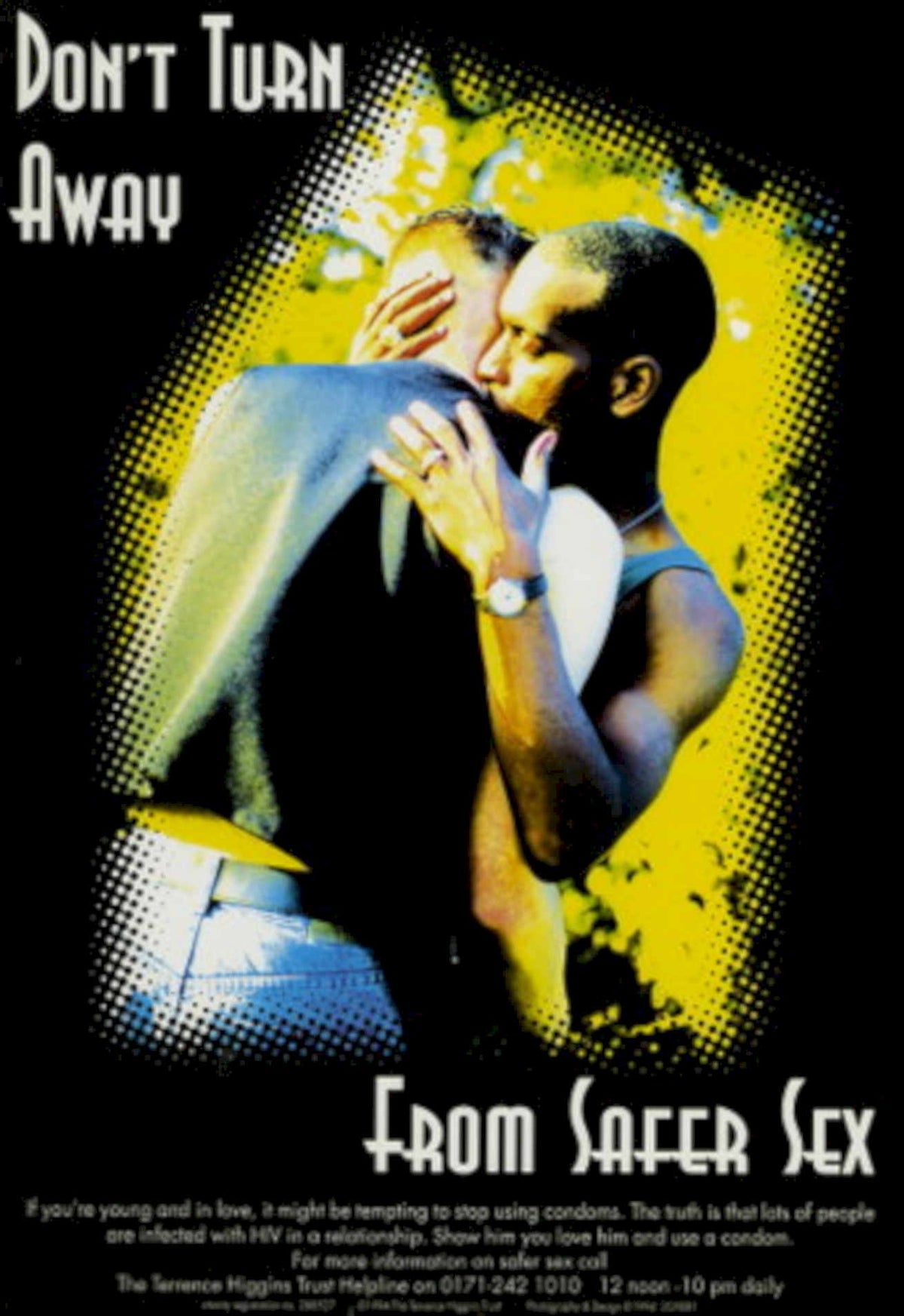 Vintage Men Embrace 1990s Vintage Retro Advert