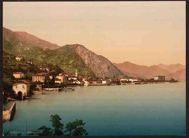 Vintage Menaggio general view I Lake Como A4 Photo Print
