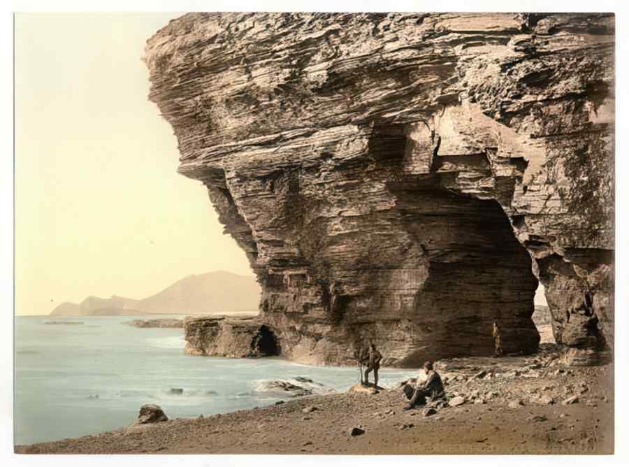 Vintage Menawn Cliffs Achill County Mayo Ireland A4 Photo Print
