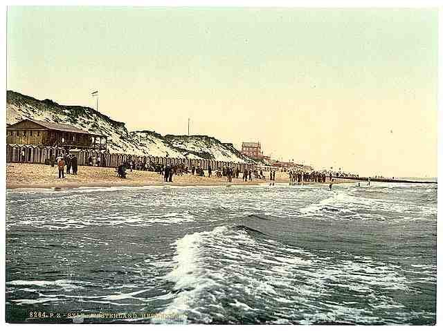 Vintage Mens bathing place Westerland Sylt Schleswig Holstein A4 Photo Print