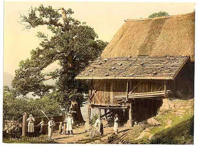 Vintage Meran peasants house Tyrol A4 Photo Print