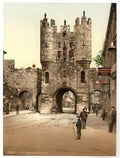 Vintage Micklegate Bar York England A4 Photo Print