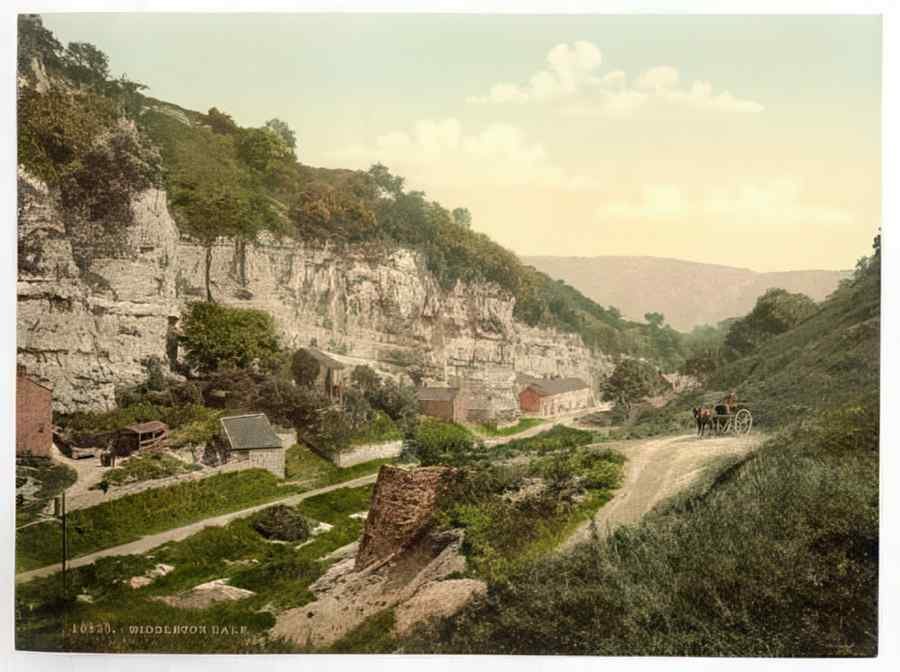 Vintage Middleton Dale Derbyshire England A4 Photo Print