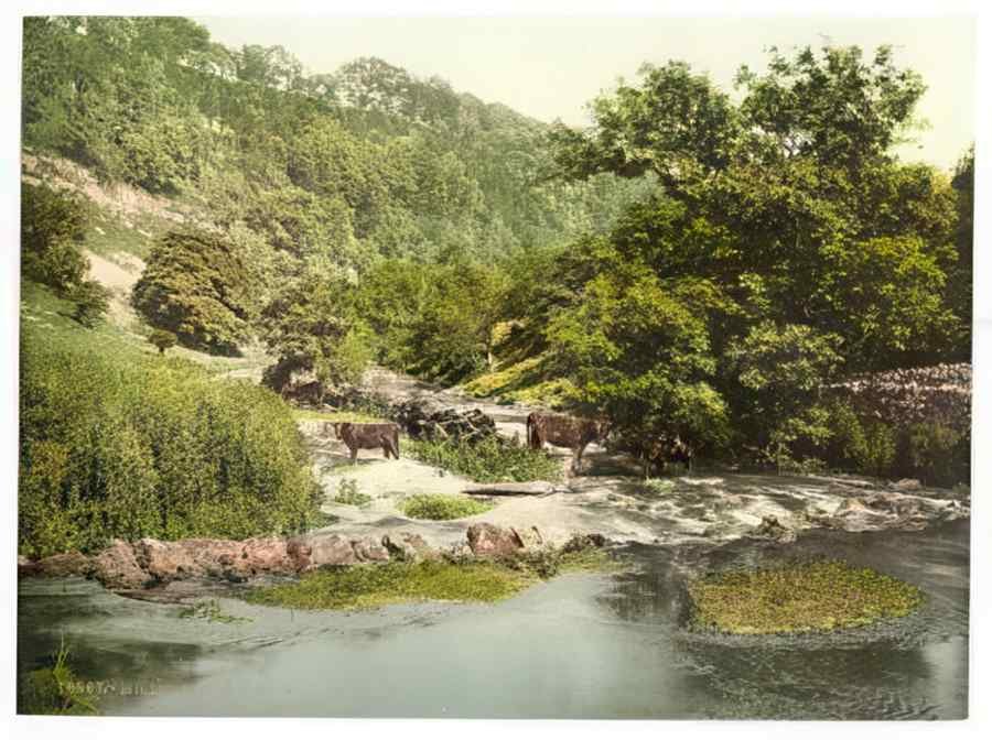Vintage Millers Dale Derbyshire England A4 Photo Print