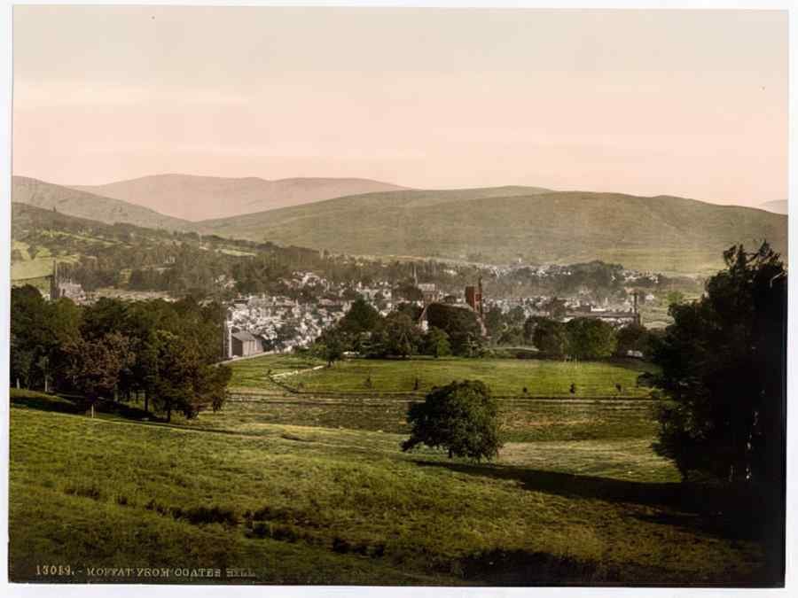 Vintage Moffat From Coates Hill Scotland A4 Photo Print