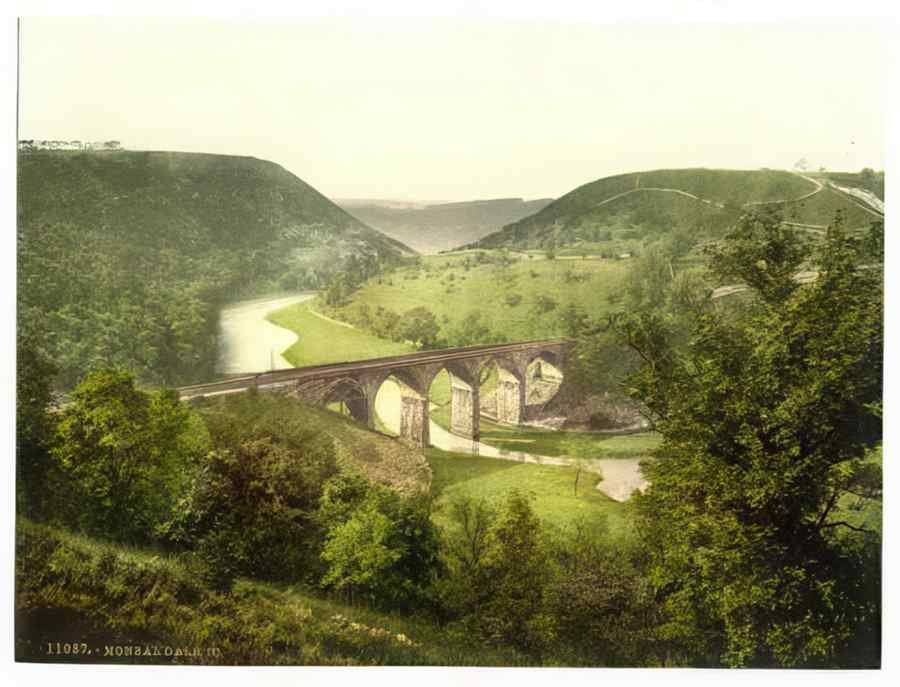 Vintage Monsal Dale 3 Derbyshire England A4 Photo Print