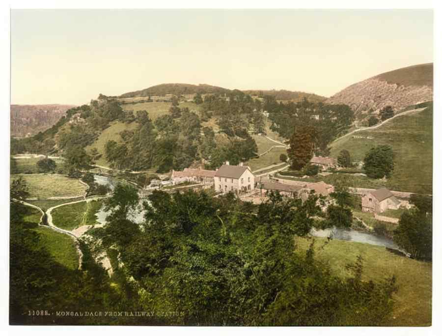 Vintage Monsal Dale From Railway Station Derbyshire England A4 Photo Print