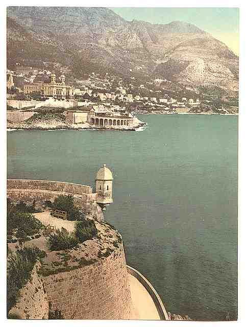 Vintage Monte Carlo from Fort Antoine Monaco A4 Photo Print