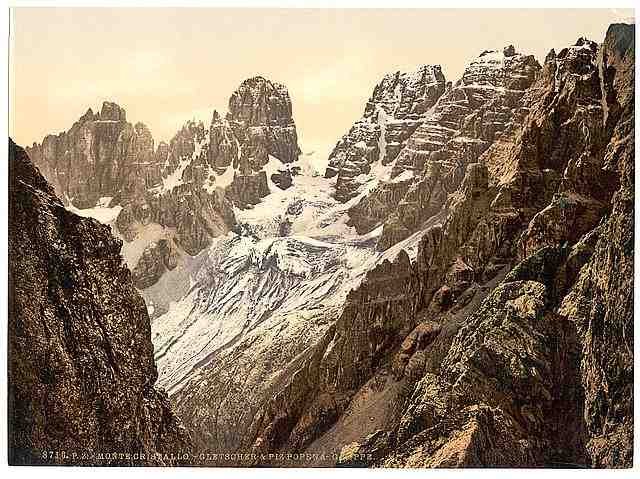 Vintage Monte Cristallo Tyrol A4 Photo Print