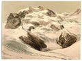 Vintage Monte Rosa I Valais Alps of A4 Photo Print