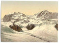 Vintage Monte Rosa Lyskamm Valais Alps of A4 Photo Print