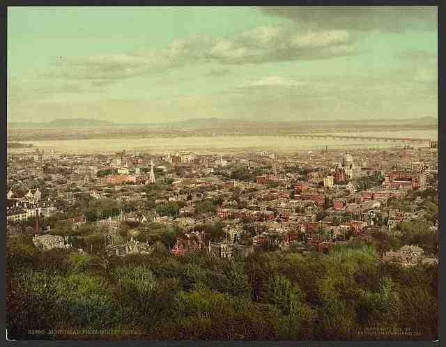 Vintage Montreal from Mount Royal A4 Photo Print