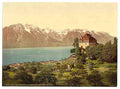 Vintage Montreux Chatelard Castle Geneva Lake A4 Photo Print