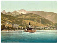 Vintage Montreux and Glion Geneva Lake A4 Photo Print