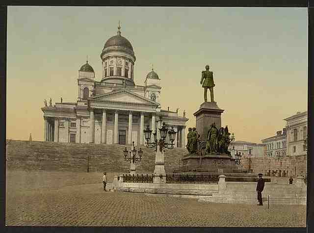 Vintage Monument of Alexander II Helsingfors Finland A4 Photo Print