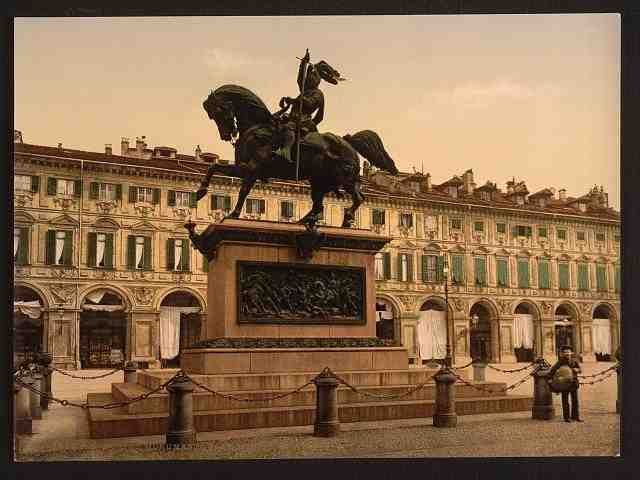 Vintage Monument of Emmanuel Fillibert Turin A4 Photo Print