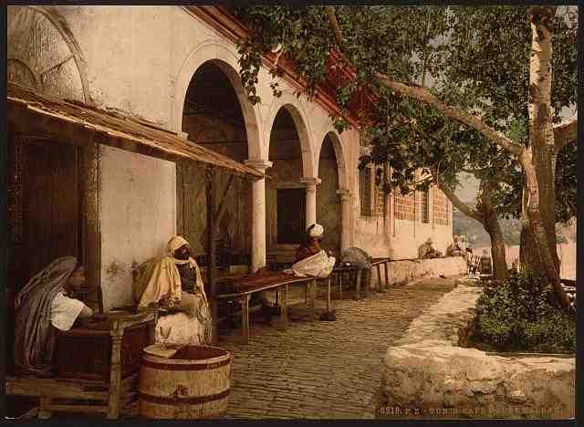 Vintage Moorish cafe Tunis A4 Photo Print