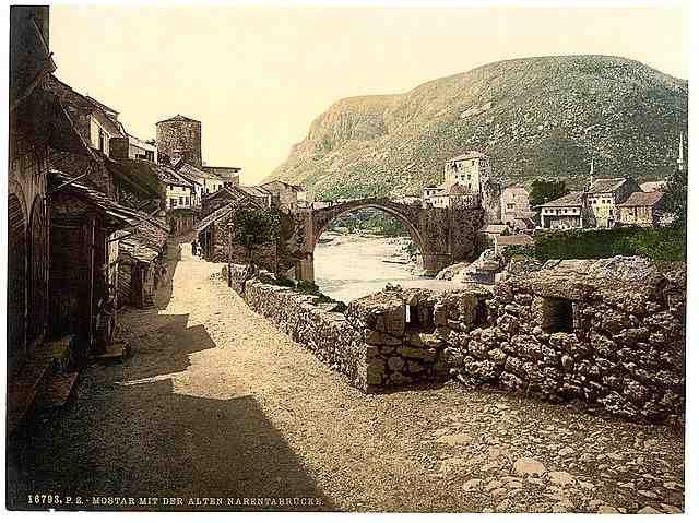 Vintage Mostar Herzegowina A4 Photo Print