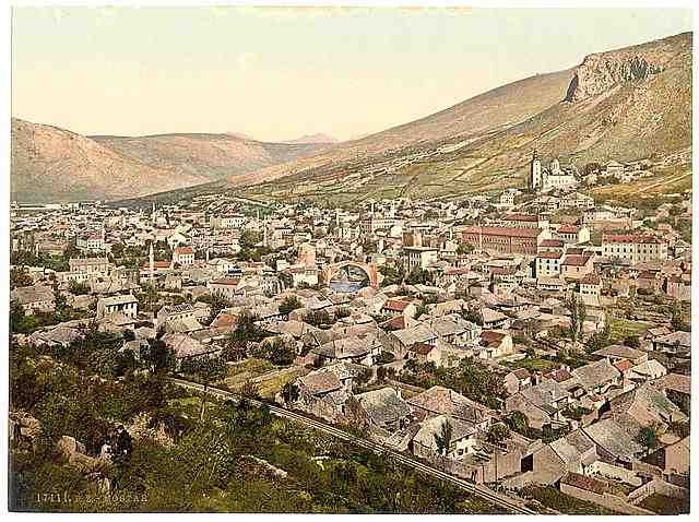 Vintage Mostar II Herzegowina A4 Photo Print