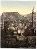 Vintage Mostar Muhlen Bridge Herzegowina A4 Photo Print