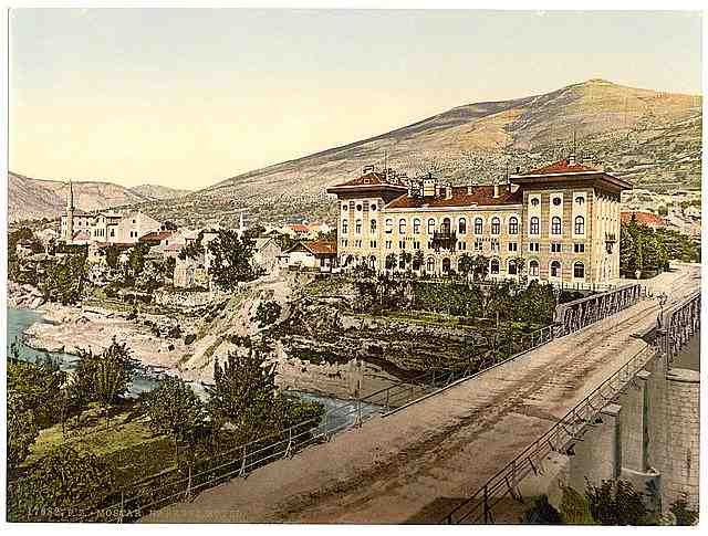 Vintage Mostar Narenta Hotel Herzegowina A4 Photo Print