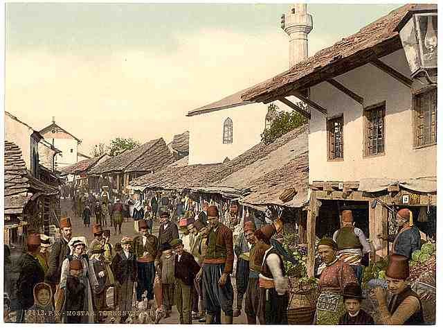 Vintage Mostar Turken Viertel A4 Photo Print