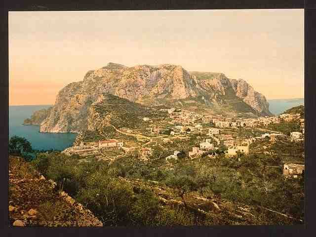 Vintage Mount Solaro Capri Island A4 Photo Print