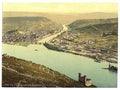 Vintage Mouse Tower and Rossel Bingen the Rhine A4 Photo Print