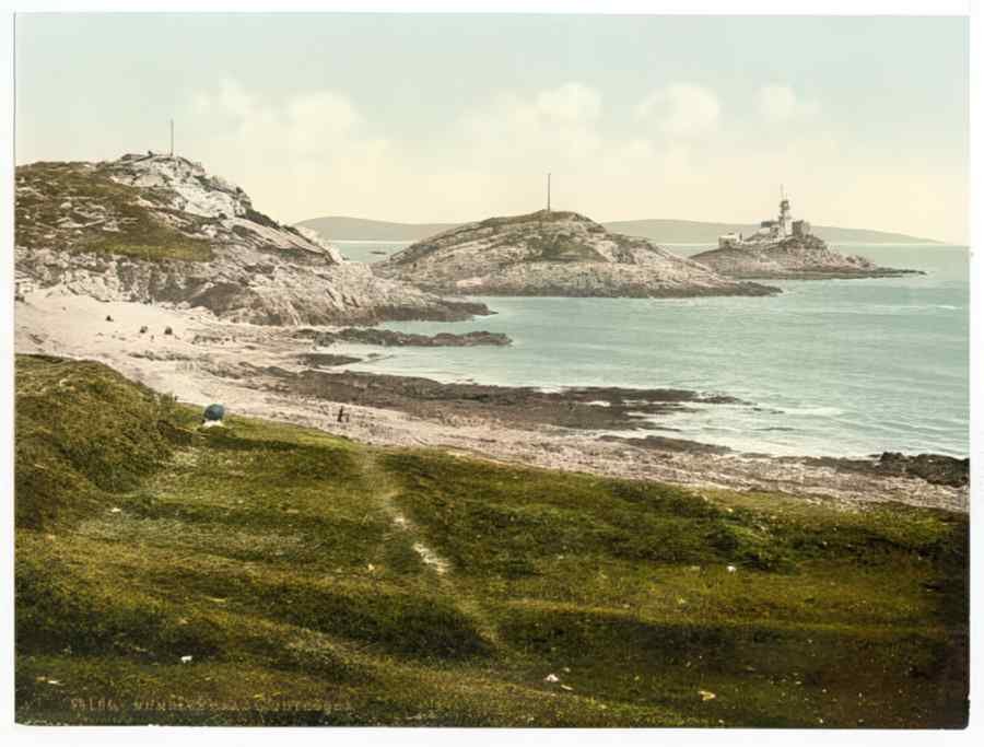 Vintage Mumbles Head Lighthouse Mumbles Wale A4 Photo Print