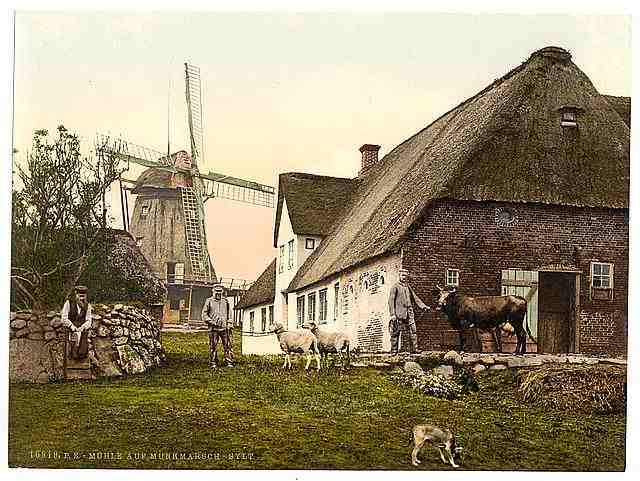 Vintage Munkmarsch II Sylt Schleswig Holstein A4 Photo Print