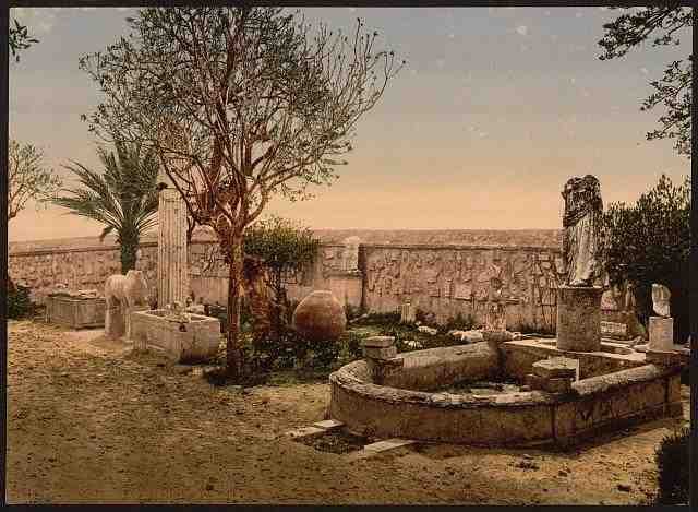 Vintage Museum garden Carthage A4 Photo Print