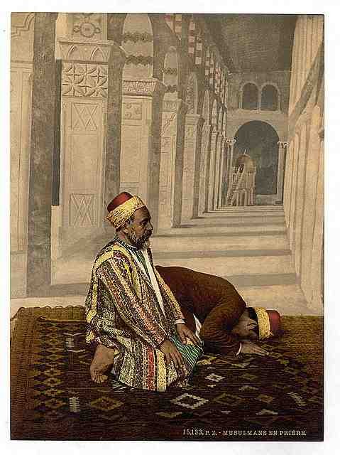 Vintage Mussulmans praying II A4 Photo Print