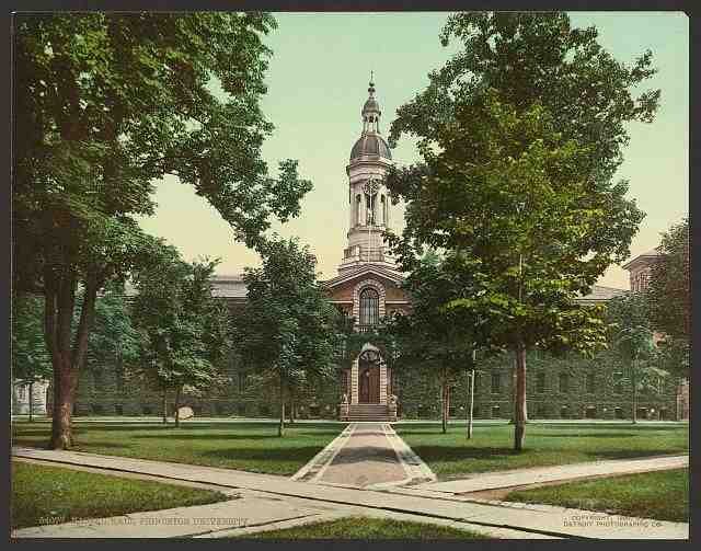 Vintage Nassau Hall Princeton University A4 Photo Print
