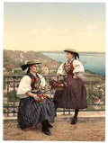 Vintage National Vierlander costume II Hamburg A4 Photo Print