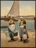 Vintage Native girls Marken Island A4 Photo Print