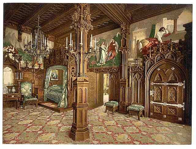 Vintage Neuschwanstein Castle II Upper Bavaria A4 Photo Print
