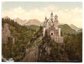 Vintage Neuschwanstein Upper Bavaria A4 Photo Print