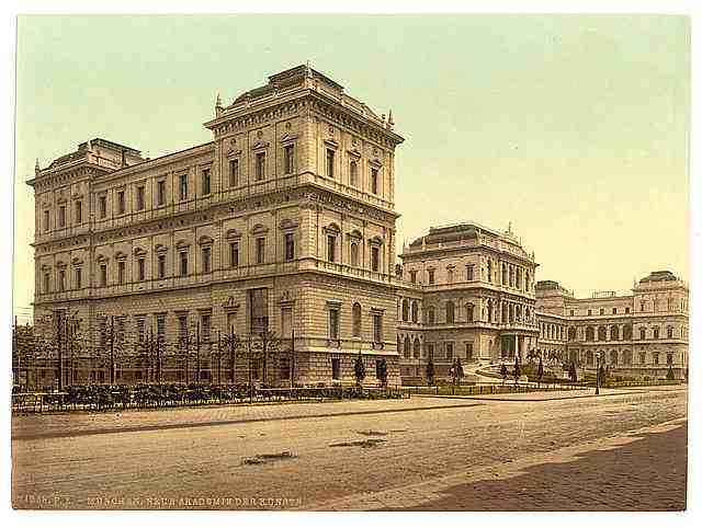 Vintage New Academy of Fine Arts Munich Bavaria A4 Photo Print