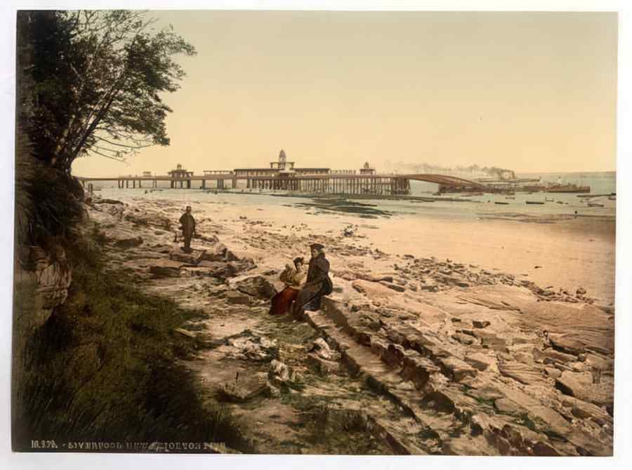 Vintage New Brighton Pier Liverpool England A4 Photo Print