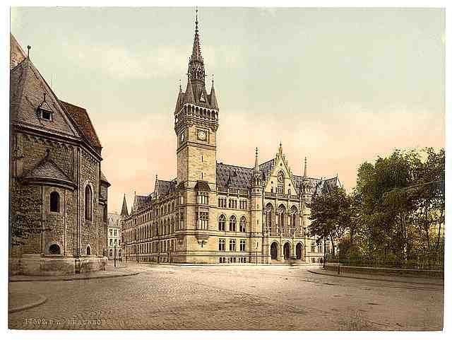 Vintage New town hall Brunswick A4 Photo Print