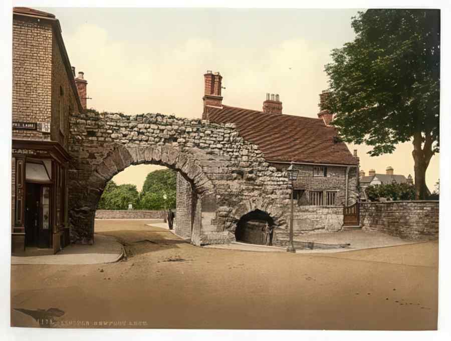 Vintage Newport Arch Lincoln England A4 Photo Print