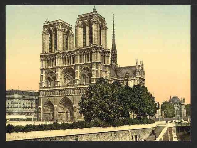 Vintage Notre Dame Paris A4 Photo Print