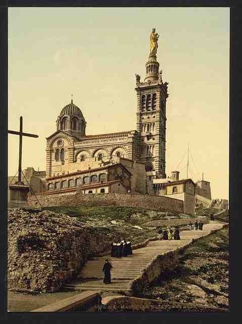 Vintage Notre Dame de la Garde I Marseilles A4 Photo Print