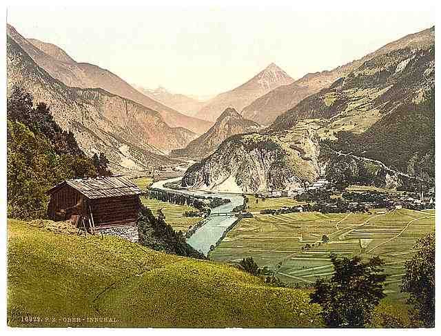 Vintage Ober innthal Tyrol Austria A4 Photo Print