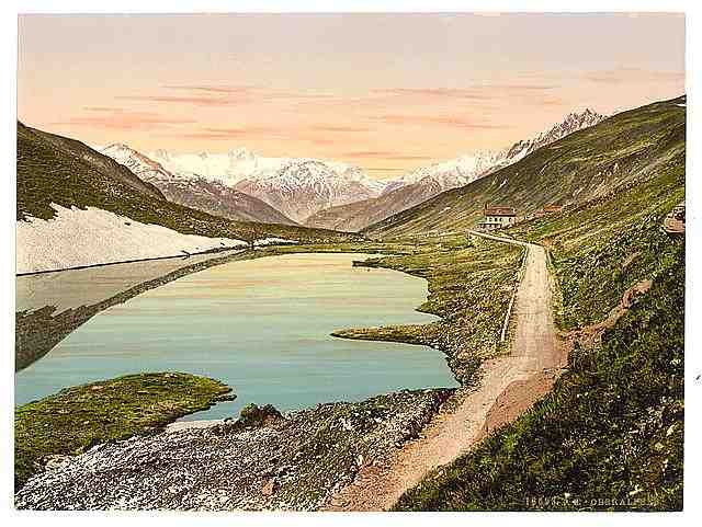 Vintage Oberalpsee Lake Lucerne A4 Photo Print