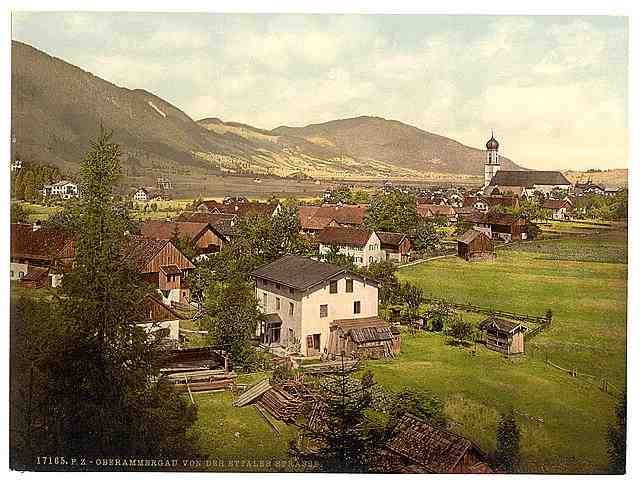 Vintage Oberammergau II Upper Bavaria A4 Photo Print