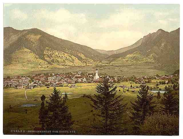 Vintage Oberammergau IV Upper Bavaria A4 Photo Print