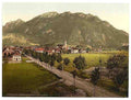 Vintage Oberammergau with Laber Upper Bavaria A4 Photo Print